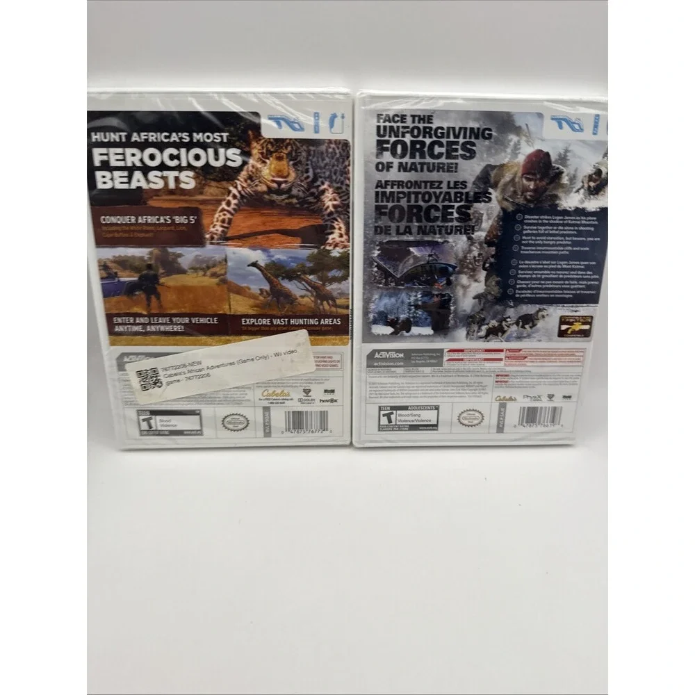 Cabela's African Adventures + Survival Wii Bundle Both Factory Sealed NEW